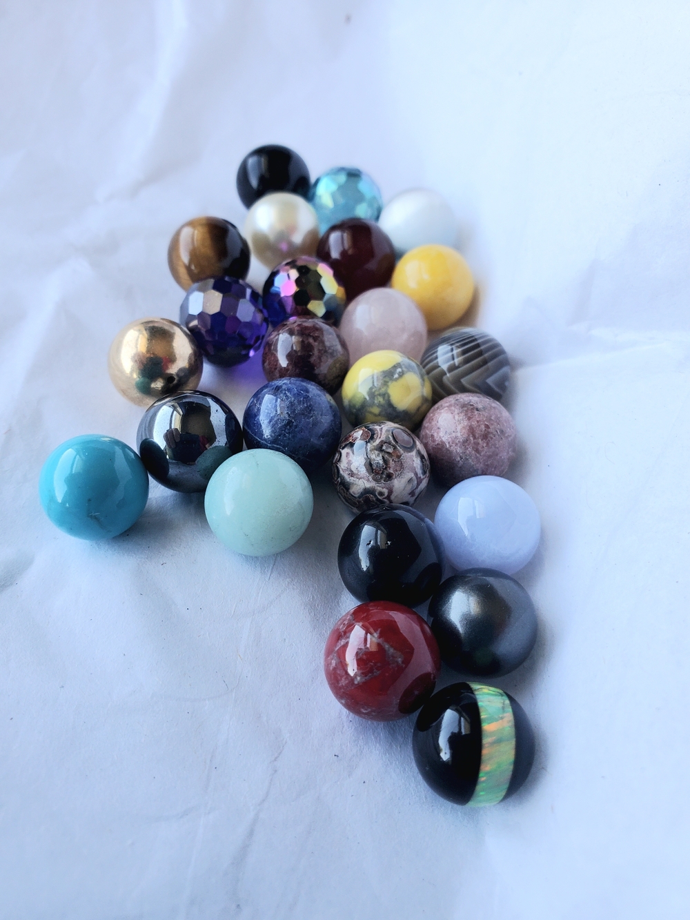 Sterling Silver Interchangeable Ring with Spheres - Multi Color - Picture 6 of 10